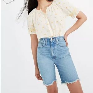 Madewell High-Rise Long Denim Shorts